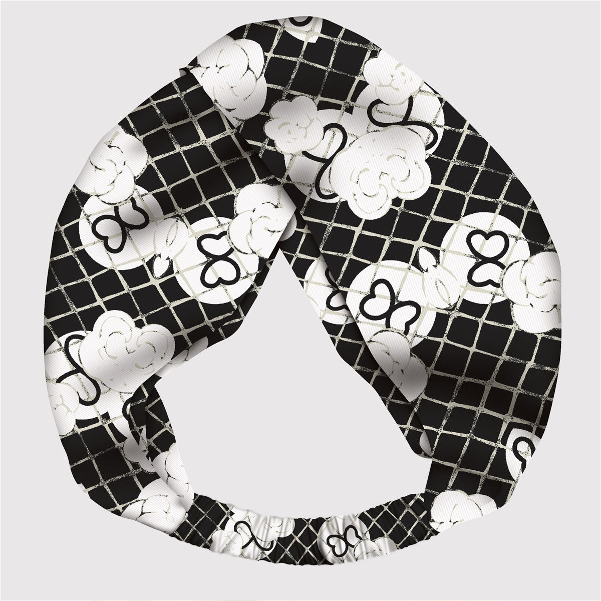 Wholesale silk twill silk adjustable elastic printing hair band